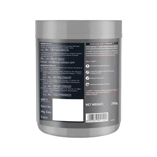 MuscleBlaze Creatine Monohydrate CreAMP