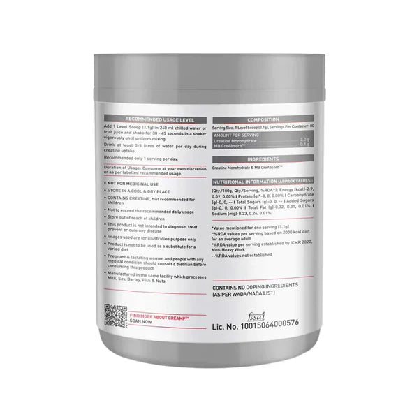 MuscleBlaze Creatine Monohydrate CreAMP