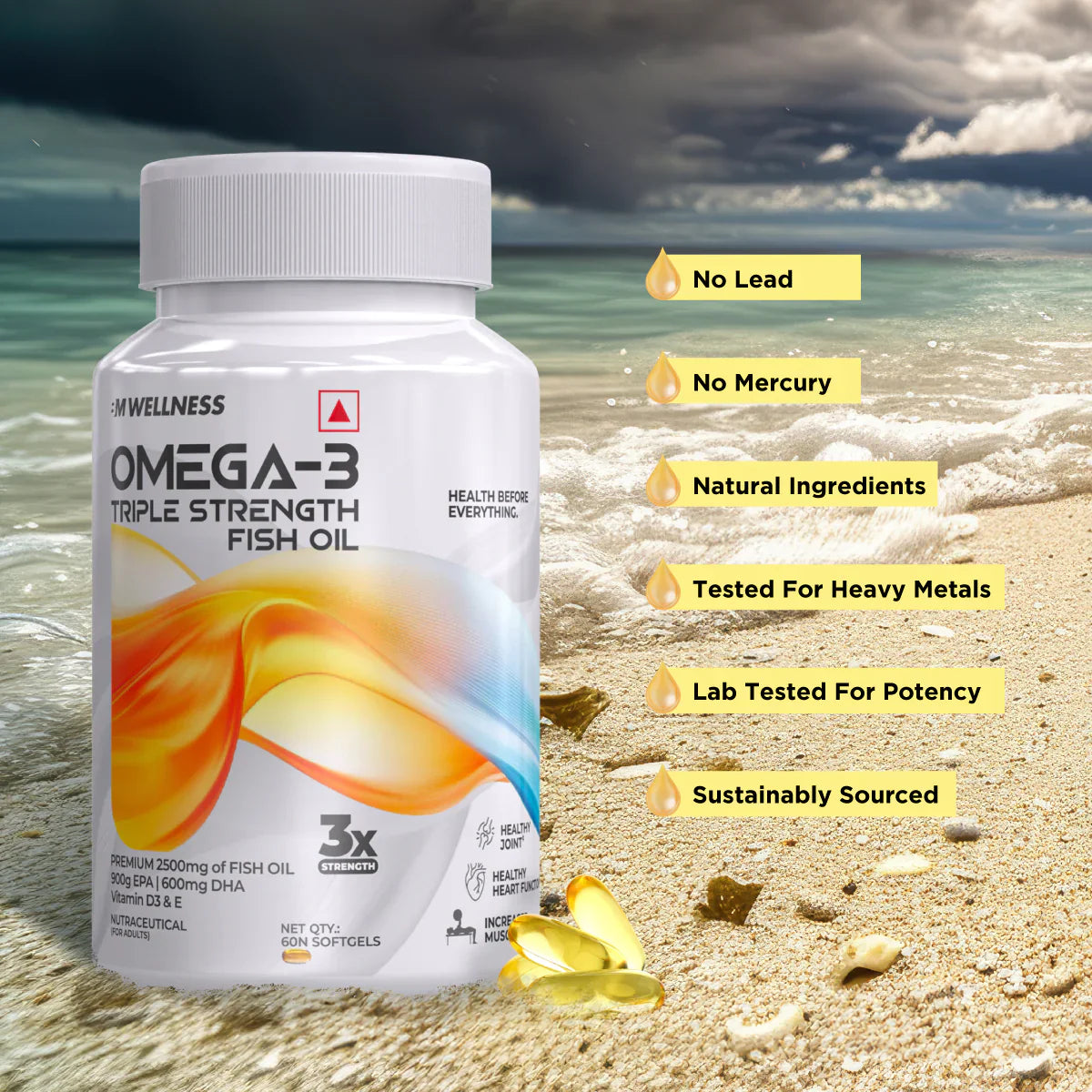 Big Muscles Omega 3 Triple Strength Fish Oil