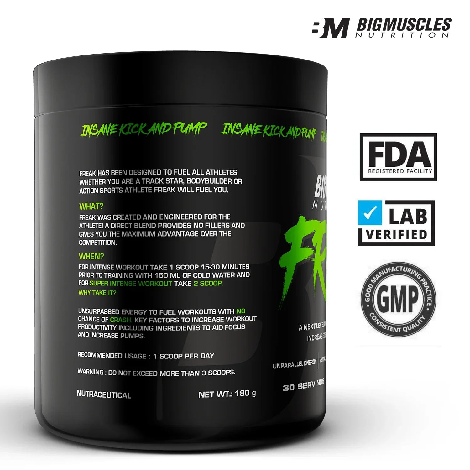 Big Muscles Nutrition Freak Pre Workout