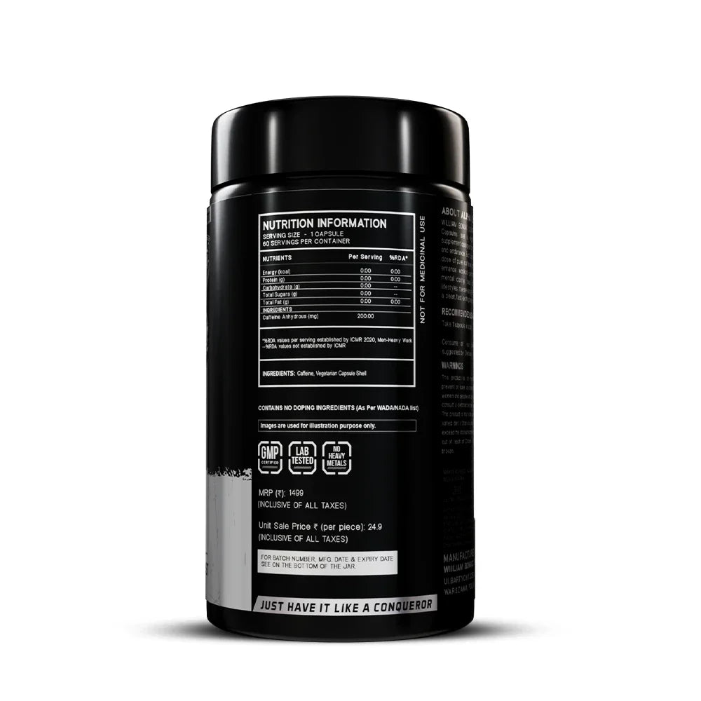 Alpha Caff – 100% Pure Micronised Capsules