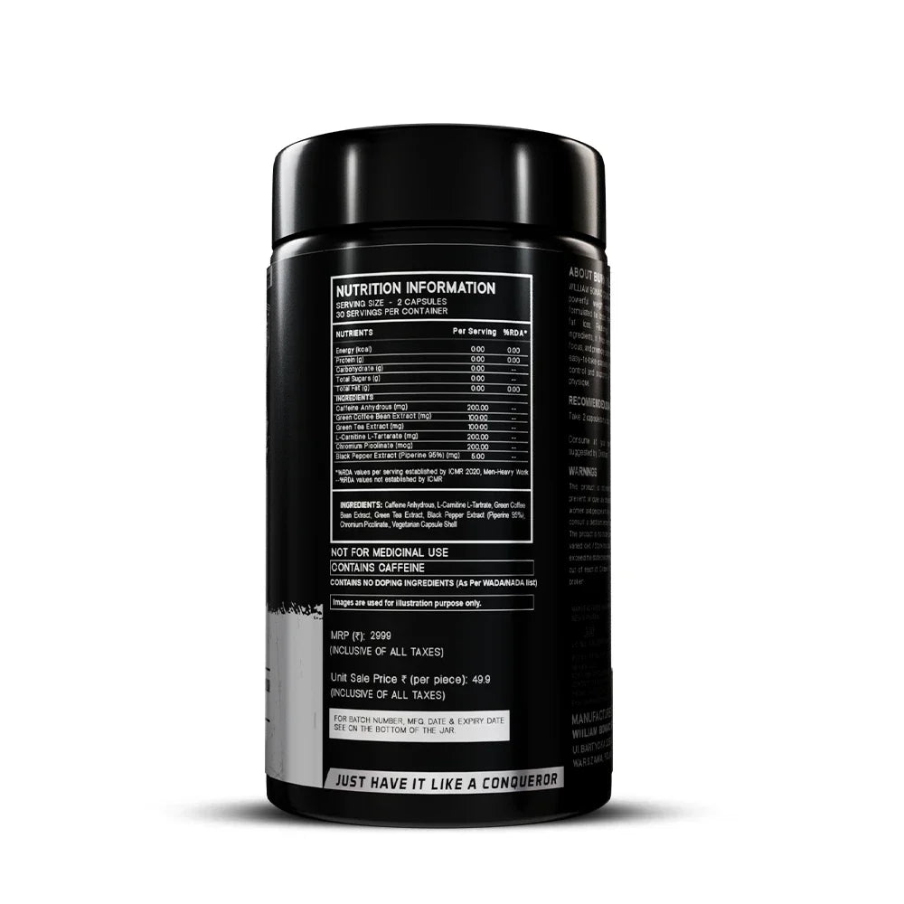 Burn Xl – William Bonac Signature Extreme Fat Burner Capsules