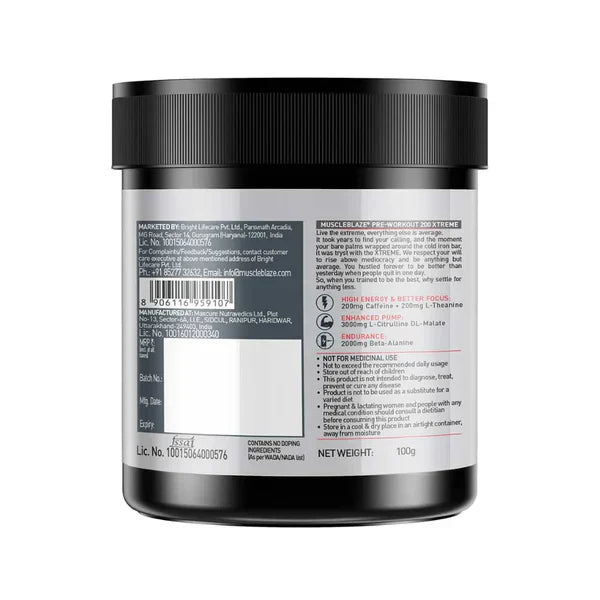 MuscleBlaze Pre-Workout 200Xtreme
