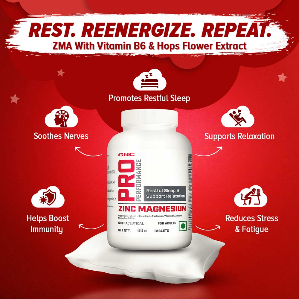 GNC Pro Performance Zinc Magnesium Amino Restful Sleep & Relaxation
