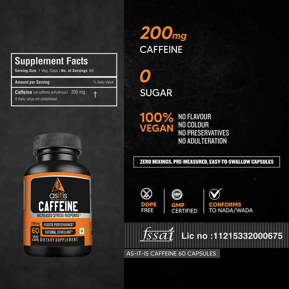 AS-IT-IS Nutrition Caffeine 200mg