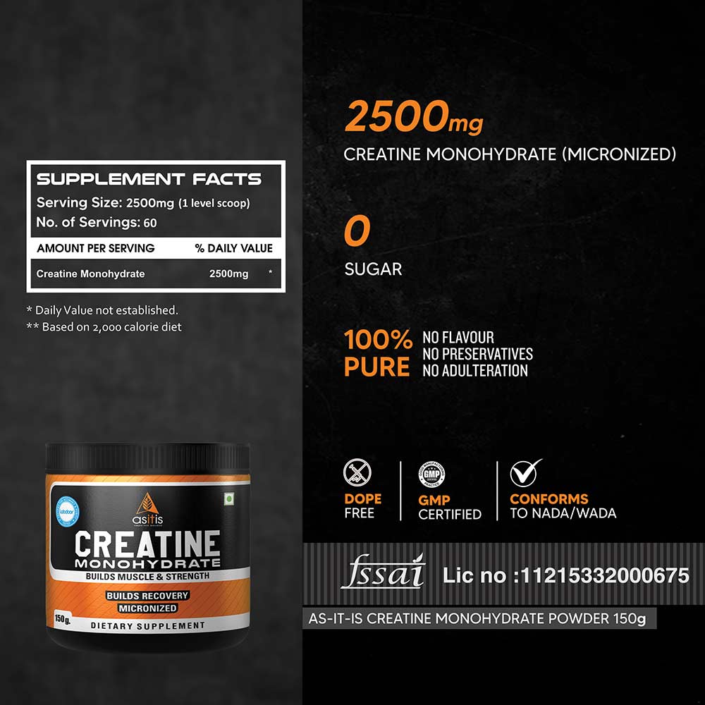 AS-IT-IS Nutrition Creatine Monohydrate
