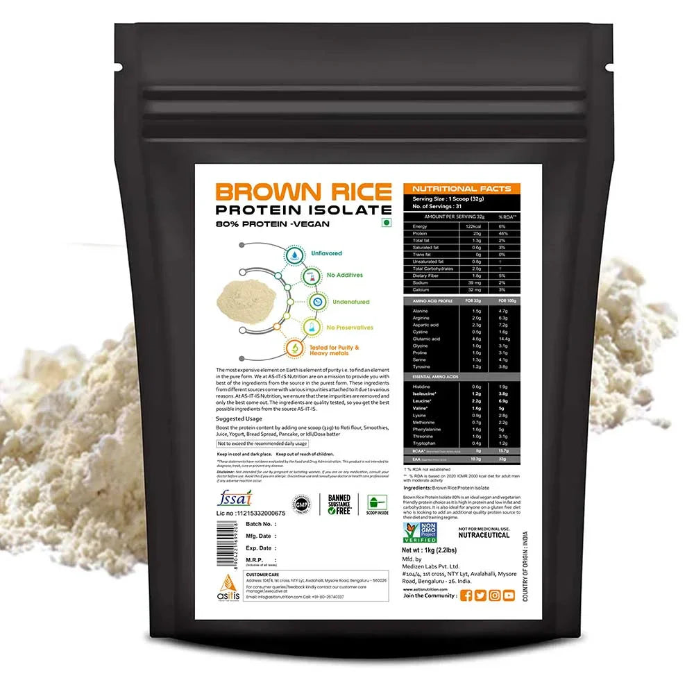 AS-IT-IS Nutrition Brown Rice Protein Isolate