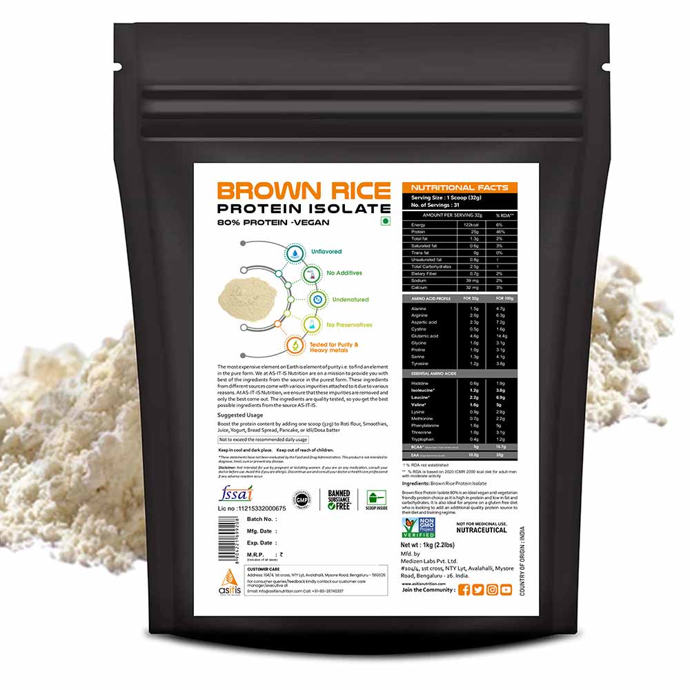 AS-IT-IS Nutrition Brown Rice Protein Isolate