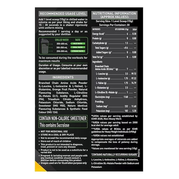 MuscleBlaze BCAA Pro