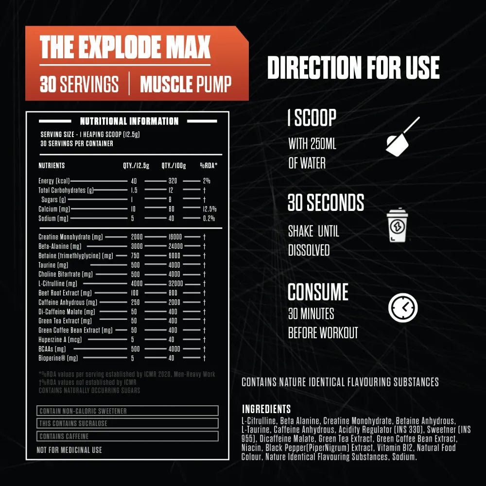 The Xplode Max Preworkout